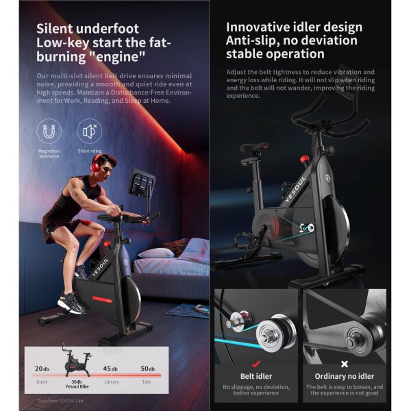 C1A PAMETNI MAGNETNI SOBNI BICIKL - CRNI